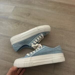 Zara denim platform sneakers